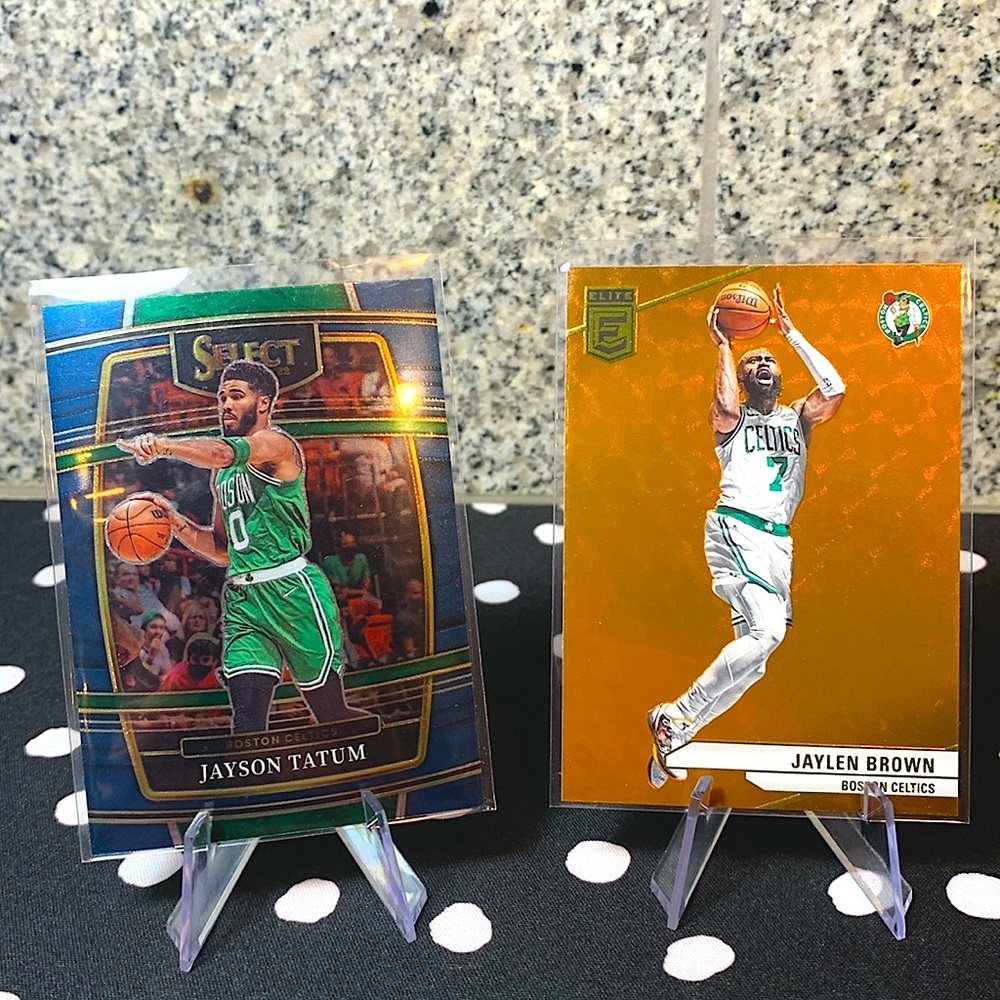 Jayson Tatum & Jaylen Brown Panini Cards Boston Celtics Champions Perfect Cards!